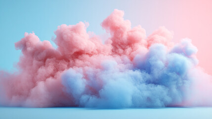 Fototapeta premium Abstract pink and blue pastel cloud formation dreamy soft fluffy whimsical background texture design.