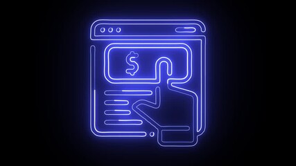 PPC Advertising Icon HD Video black background