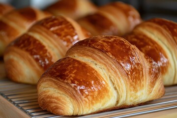 Delicious Selection of Freshly Baked Bread and Pastries Displayed in a Cozy Bakery Store