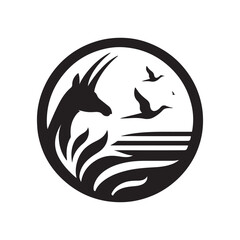 wildlife protection vector silhouette clip art logo design illustration. world environment day collection