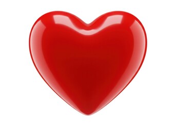 Fototapeta premium Red heart isolated on white background