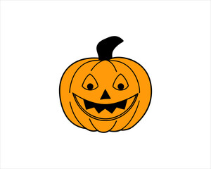 Cute & Scary Jack-o'-Lantern Pumpkin Vector. Halloween Clipart for Sublimation, Party Decor, and Printable.