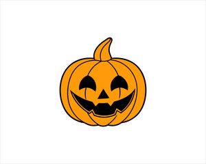 Cute & Scary Jack-o'-Lantern Pumpkin Vector. Halloween Clipart for Sublimation, Party Decor, and Printable.