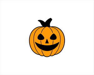 Cartoon Halloween Pumpkin Face Icons , Funny and Spooky Jack-o'-Lantern Vector Graphics for Kids & Adults.