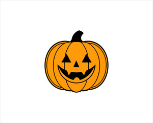 Cartoon Halloween Pumpkin Face Icons , Funny and Spooky Jack-o'-Lantern Vector Graphics for Kids & Adults.