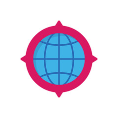 Globe Compass Vector icon
