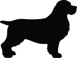 american cocker spaniel dog silhouette