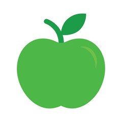 Green apple isolated on white