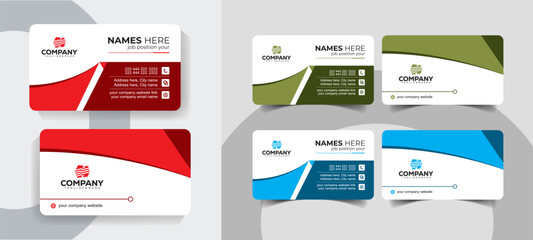 Creative and Corporate Business Card Design for Agencies and Executives. Elegant and creative business card template for professionals.