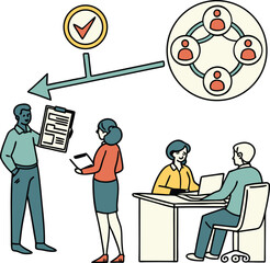 Colorful Abstract Design with Geometric Shapes and Lines Created in Adobe Illustrator