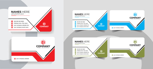 Creativeand  Corporate Red Business Card Design for Agencies and Executives. Elegant and creative business card template for professionals.