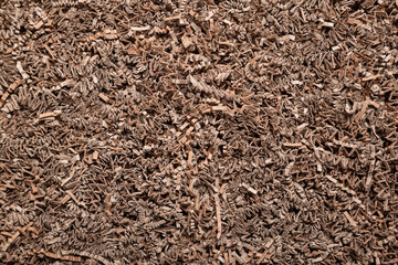 shavings from kraft paper