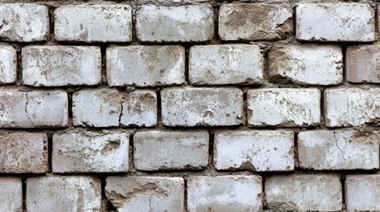 Fototapeta premium A vector image shows a white brick wall that looks like it could repeat endlessly without any visible seams. 