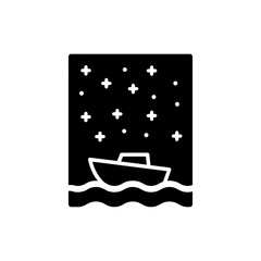 Boat Drifting Under Stars, Representing Inner Journey and Self-Discovery