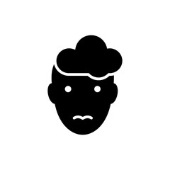 Face with Partly Cloudy Expression Symbolizing Clearing Mind