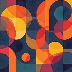 Fototapeta premium Mid century modern abstract background
