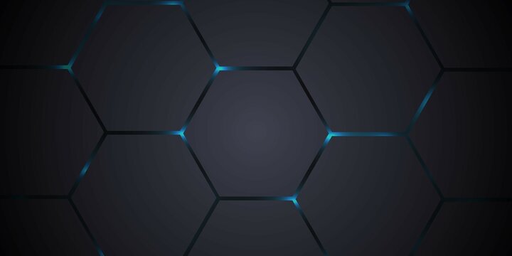 Geometric Technology: An abstract display of a tech-inspired design, showcasing the elegance of hexagons. Their interconnected forms create a captivating futuristic pattern.