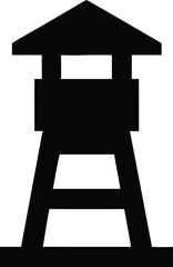 lifeguard tower silhouette