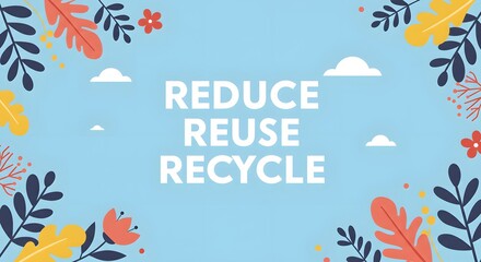 Obraz premium Reduce, Reuse, Recycle A Guide to Sustainable Living and Environmental Conservation