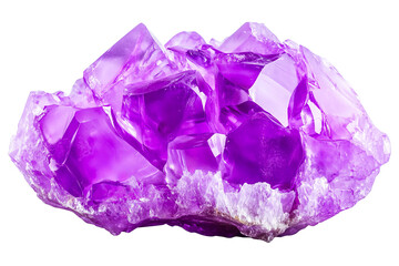 Amethyst Mineral Specimen, Purple Quartz Crystals, Gemstone, cut out transparent