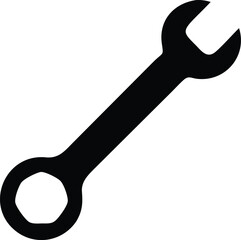 metal wrench silhouette