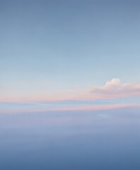 Obraz premium Soft blue pastel sky gradient, tranquil and smooth , background, subtle
