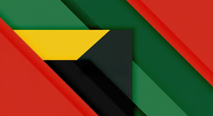 Obraz premium Abstract geometric design with colorful overlapping layers 