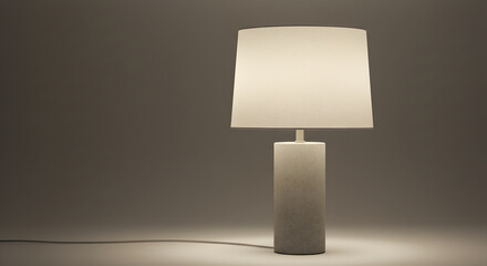 Modern Table Lamp Casting Soft Illumination In A Minimalist Ambience
