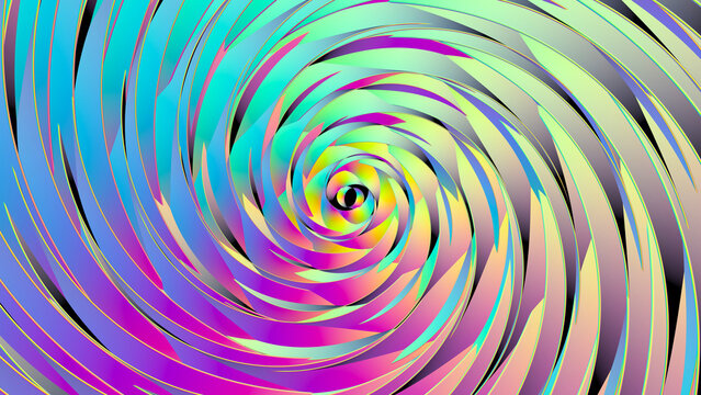 Mesmerizing spiral of vibrant sacred geometry design
