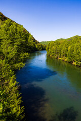 Tarn River downstream from the village of Ambialet