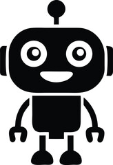 a cute robot silhouette