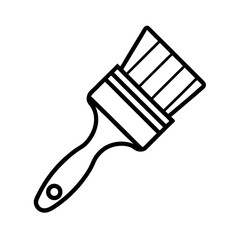 outline of a paintbrush line art vector (1).eps