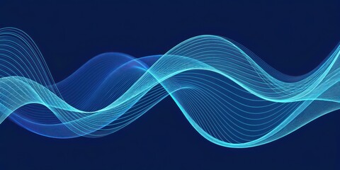 Abstract background featuring flowing blue lines against a dark blue backdrop design