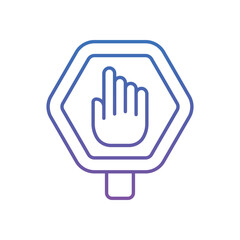 Obraz premium Stop Vector icon