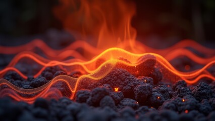 Abstract image of lava flow