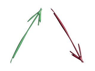 3d arrow symbol. Business clipart. Single element for design