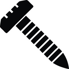 screw icon silhouette