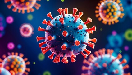 Vivid abstract representation of covid-19 health complexities