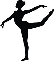 silhouette of a ballet dancer posing