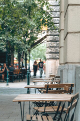 Charming Outdoor Caf Scene in Urban Setting