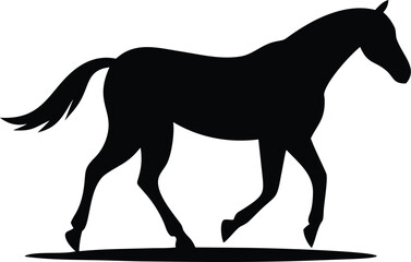 silhouette of a horse walking 