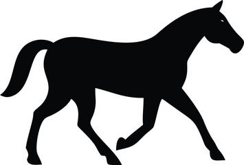 silhouette of a horse walking 