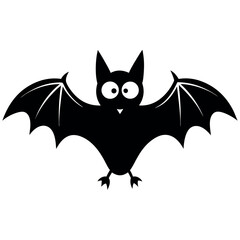 Cute Bat with Spread Wings 