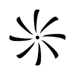 Decorative floral shapes icon