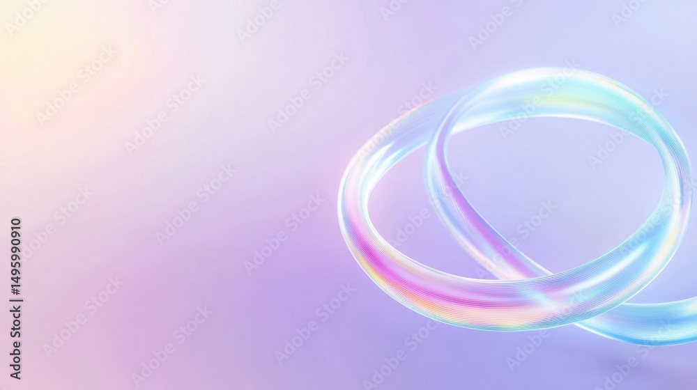 Poster minimalistic abstract background with curved shapes and blue light on purple gradient, soft lighting