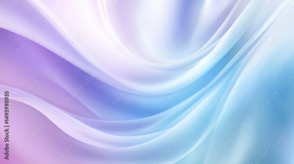 Poster Blue-purple abstract background with dynamic wave shapes and soft glow. High-resolution design perfect for creative projects and digital media.