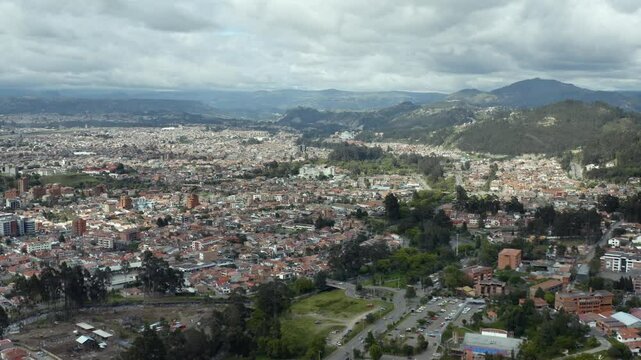 Cuenca, Ecuador, aerial view from drone