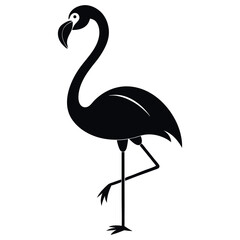 Flamingo Standing Silhouette