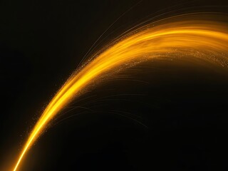 Abstract Golden Sparkles against Black Background