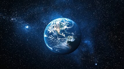 Obraz premium Earth, space, galaxy, clouds, continents, night, background, planet, global, environmental